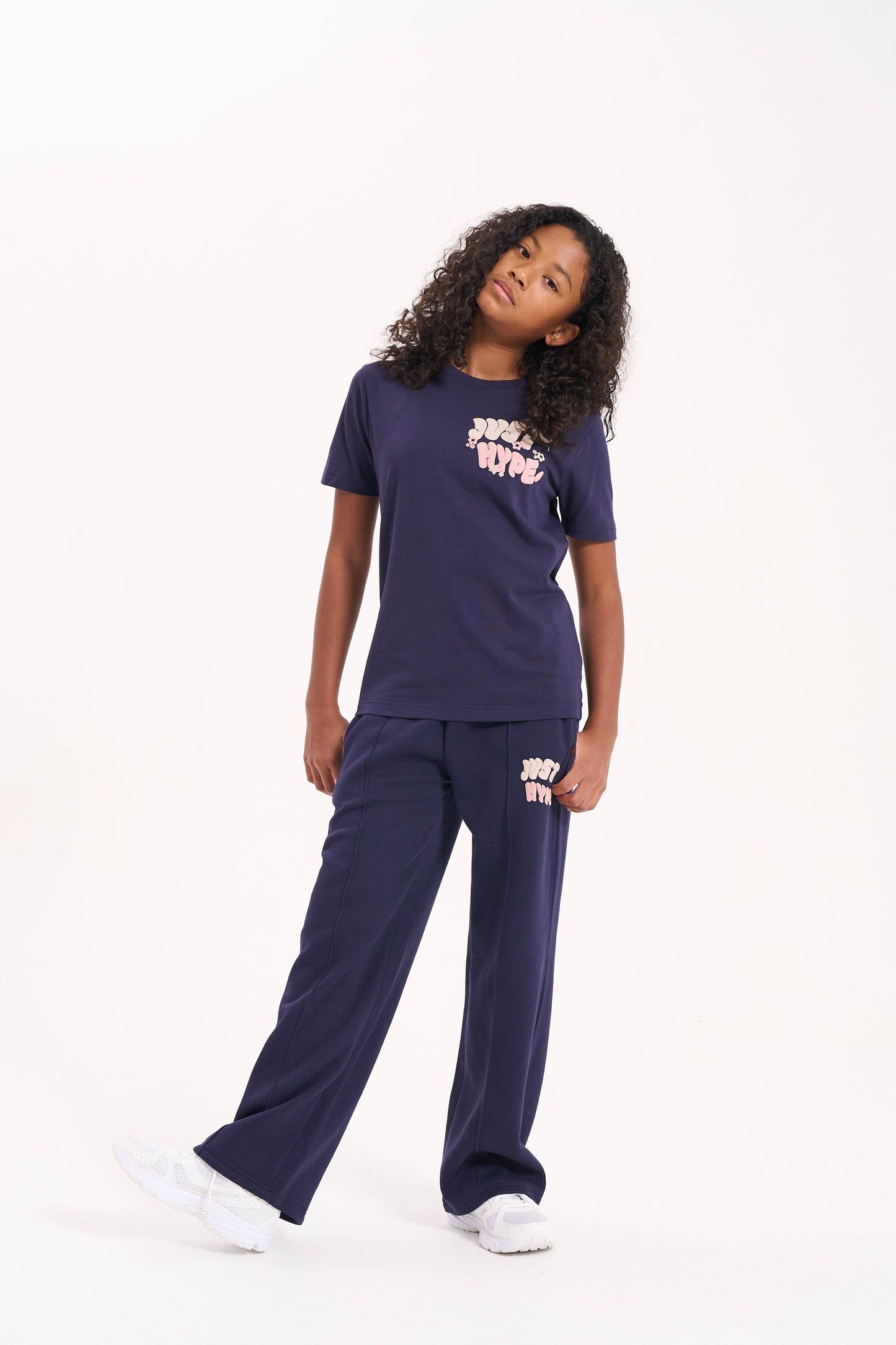 Hype Girls Navy Fantasy Wide Leg Joggers