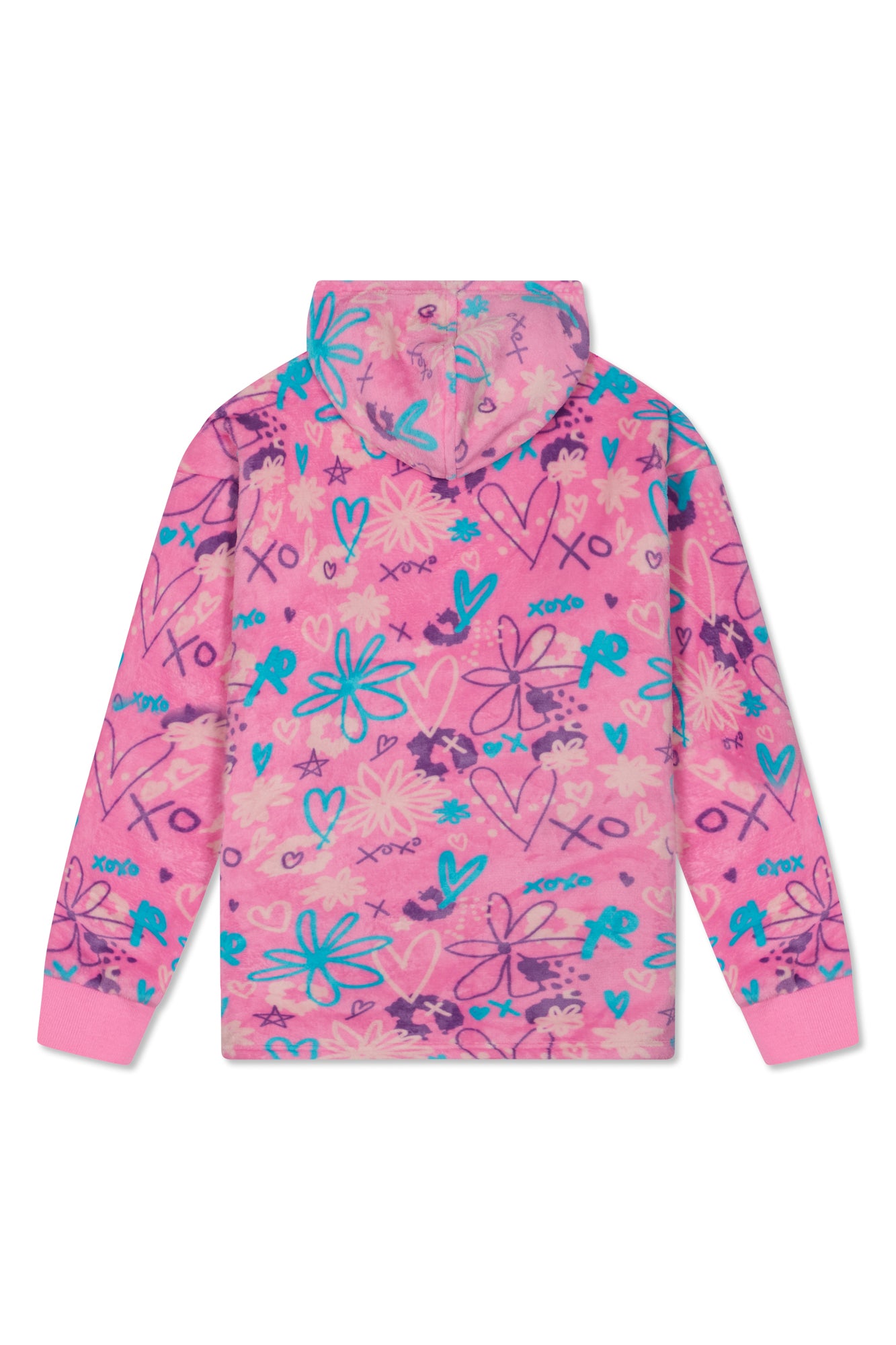 Hype Girls Scribble Oversized Fleece Blanket Hoodie