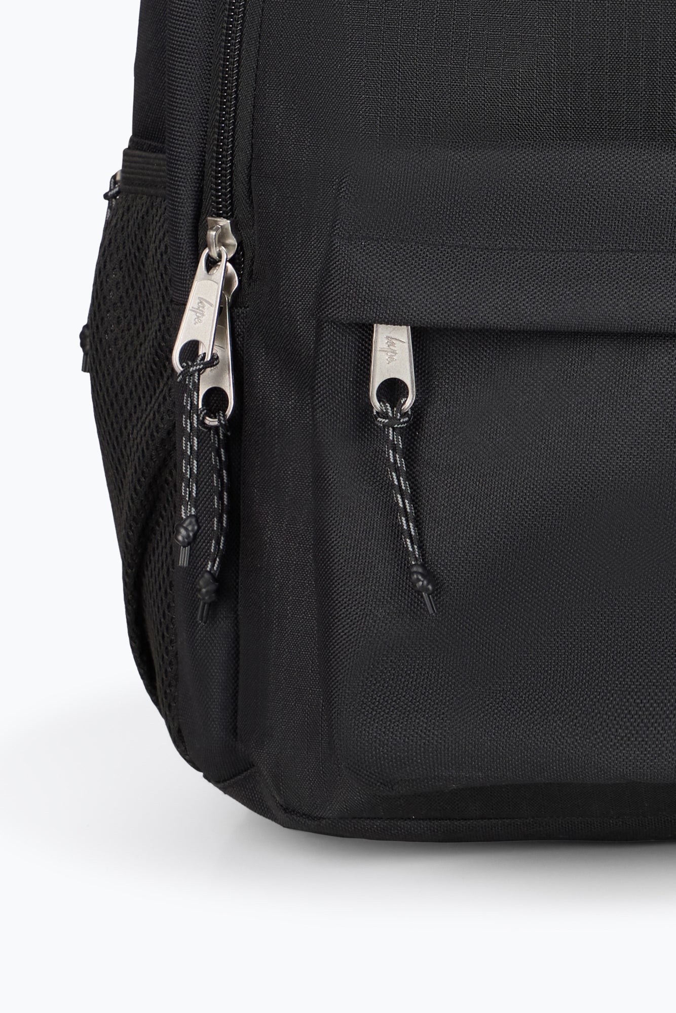 Hype Kids Black Square Rubber Multi Pocket Backpack