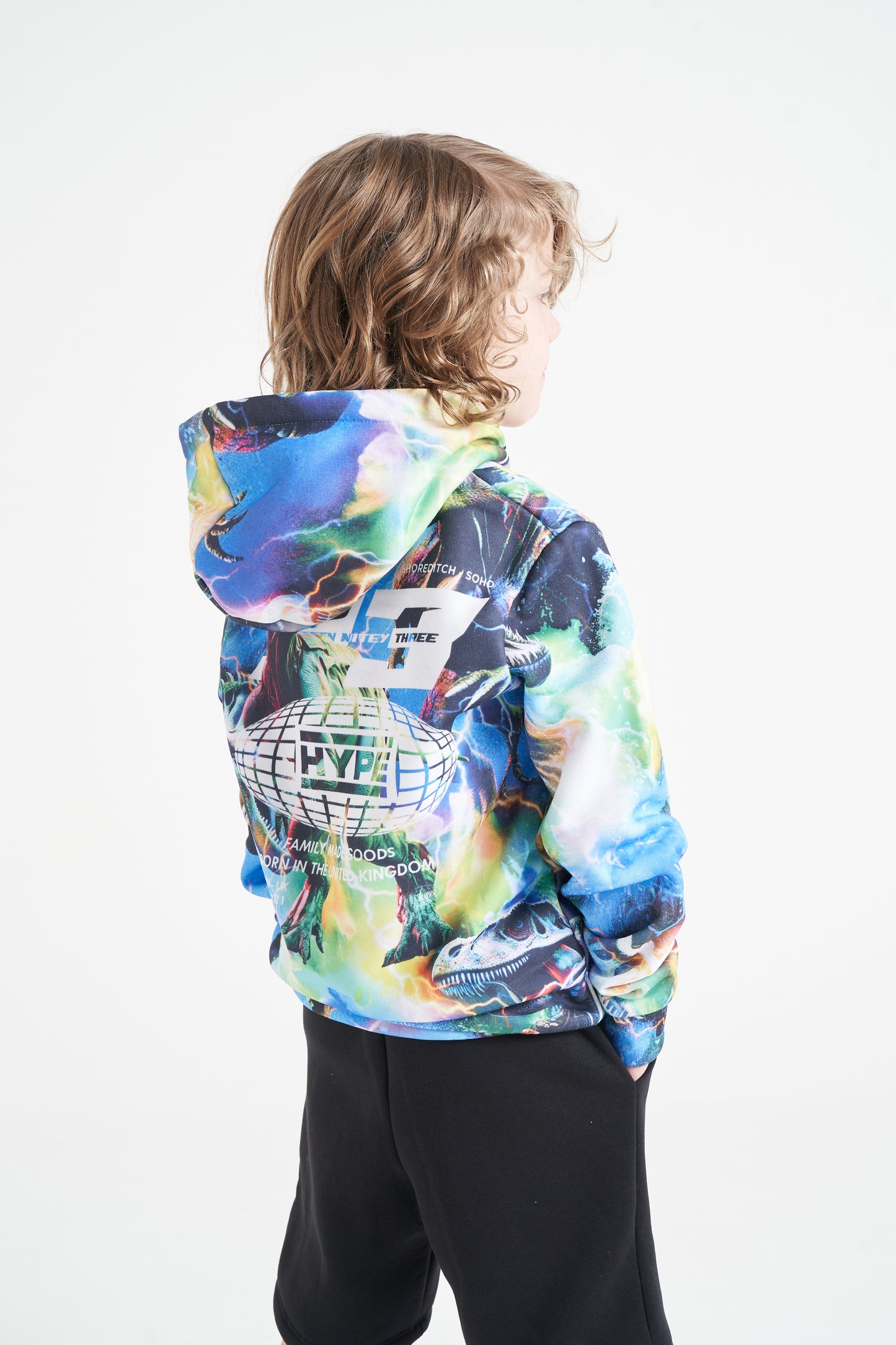 Hype Boys Multi Bionic Dinosaur Hoodie