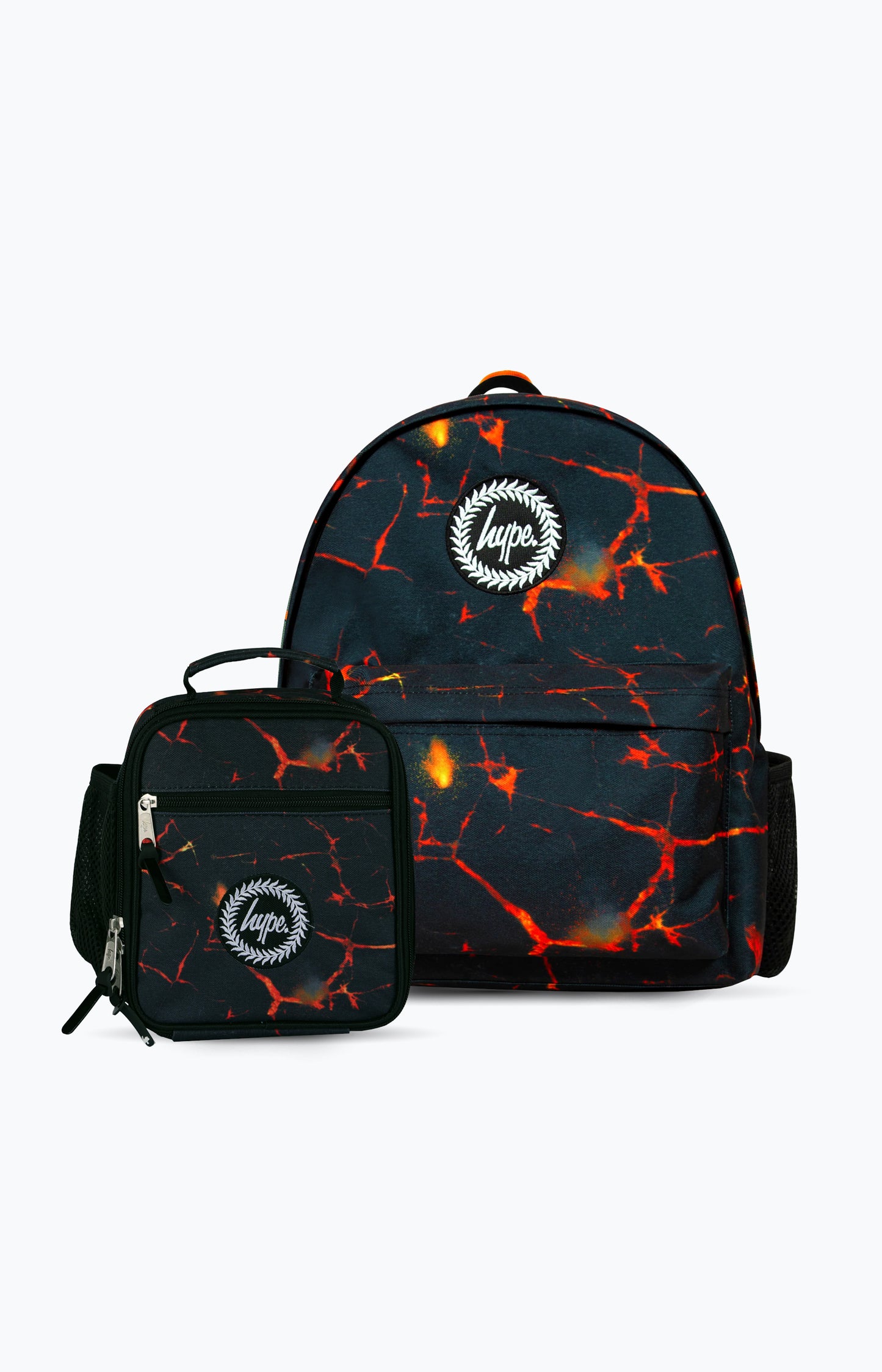 Hype Unisex Multi Black Lava Backpack & Lunch Bag Bundle