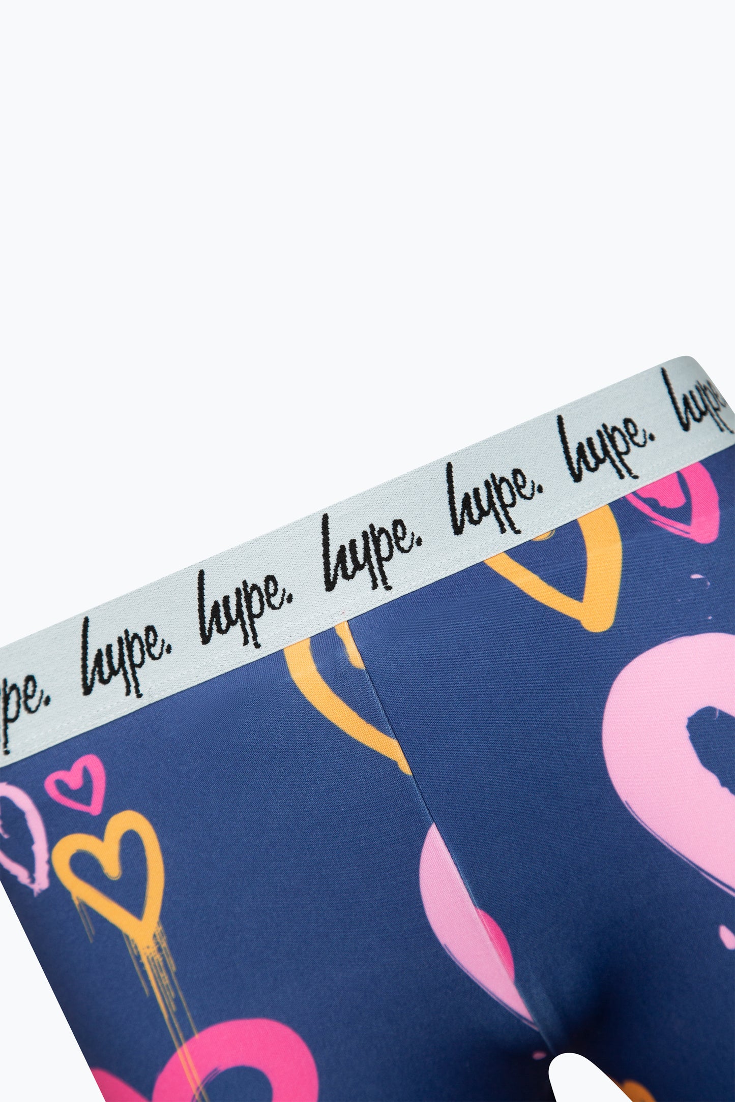 Hype Girls Navy Heart Drips Cycle Shorts