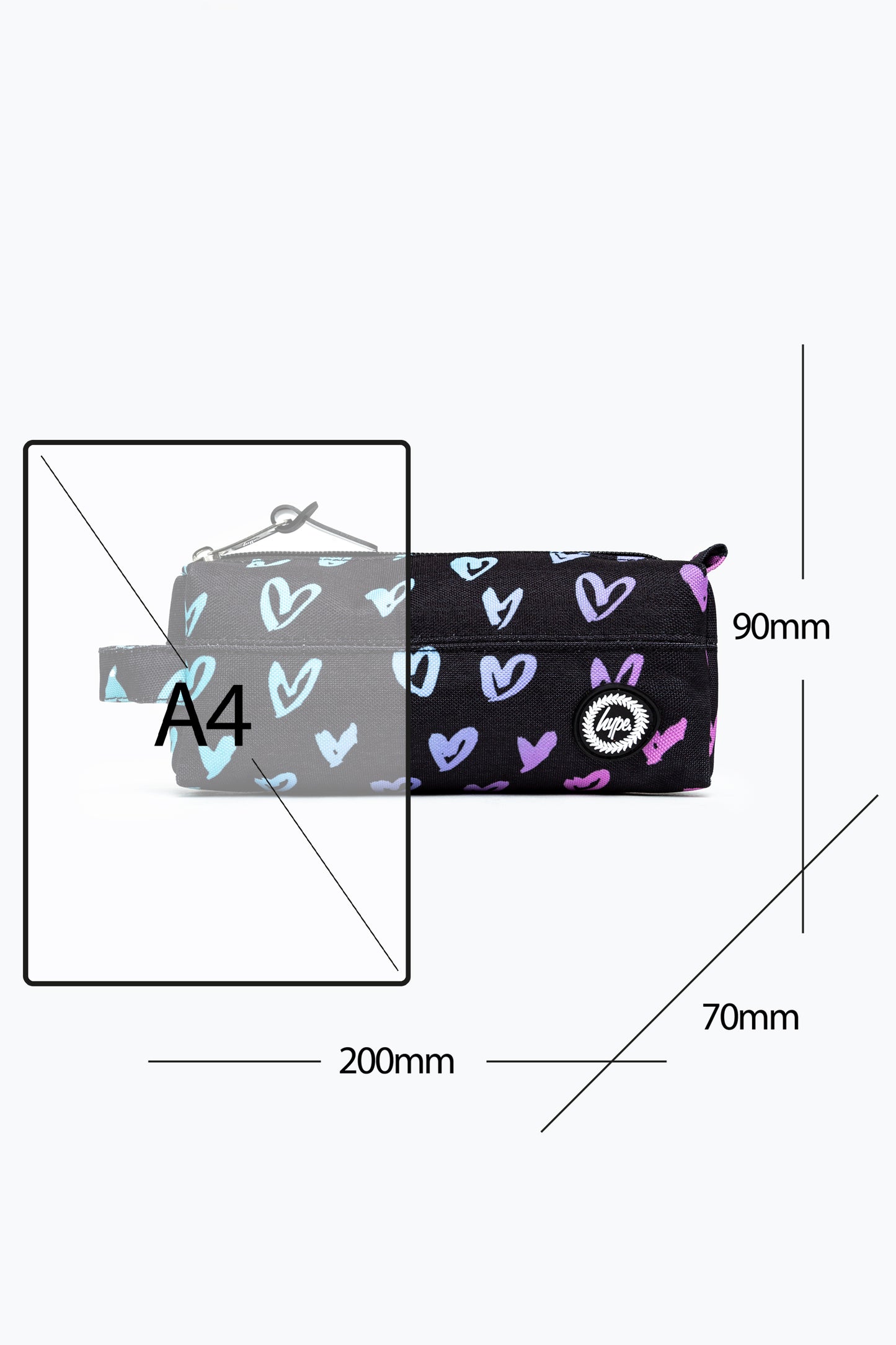 Hype Scribble Heart Crest Pencil Case