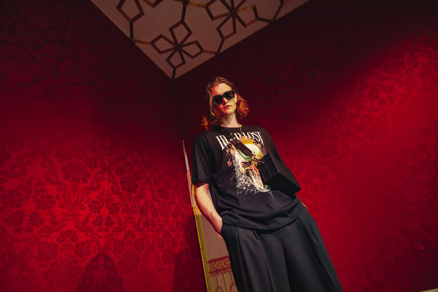 Male model wearing Head Lost Halloween T-Shirt from the Just Hype Hell Raisers Collection. Shop now!