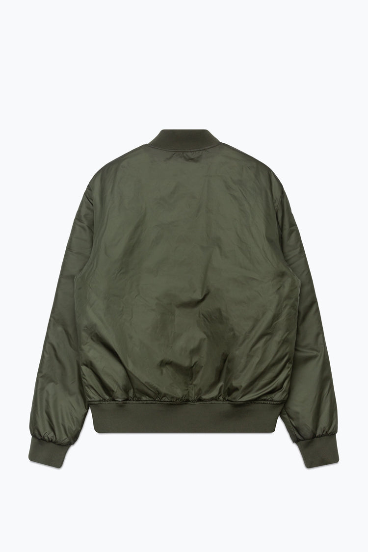 HYPE ADULTS GREEN SCRIBBLE BOMBER JACKET
