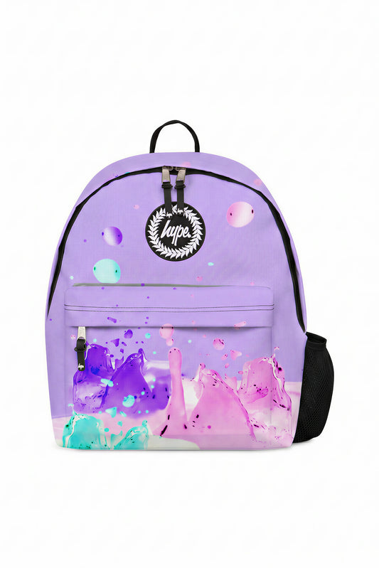 hype mini backpacks Cloud Fade Backpack Universal Textiles a hidden pocket with zipper on the back of the bag HYPE Mint Holographic Backpack, Unisex,