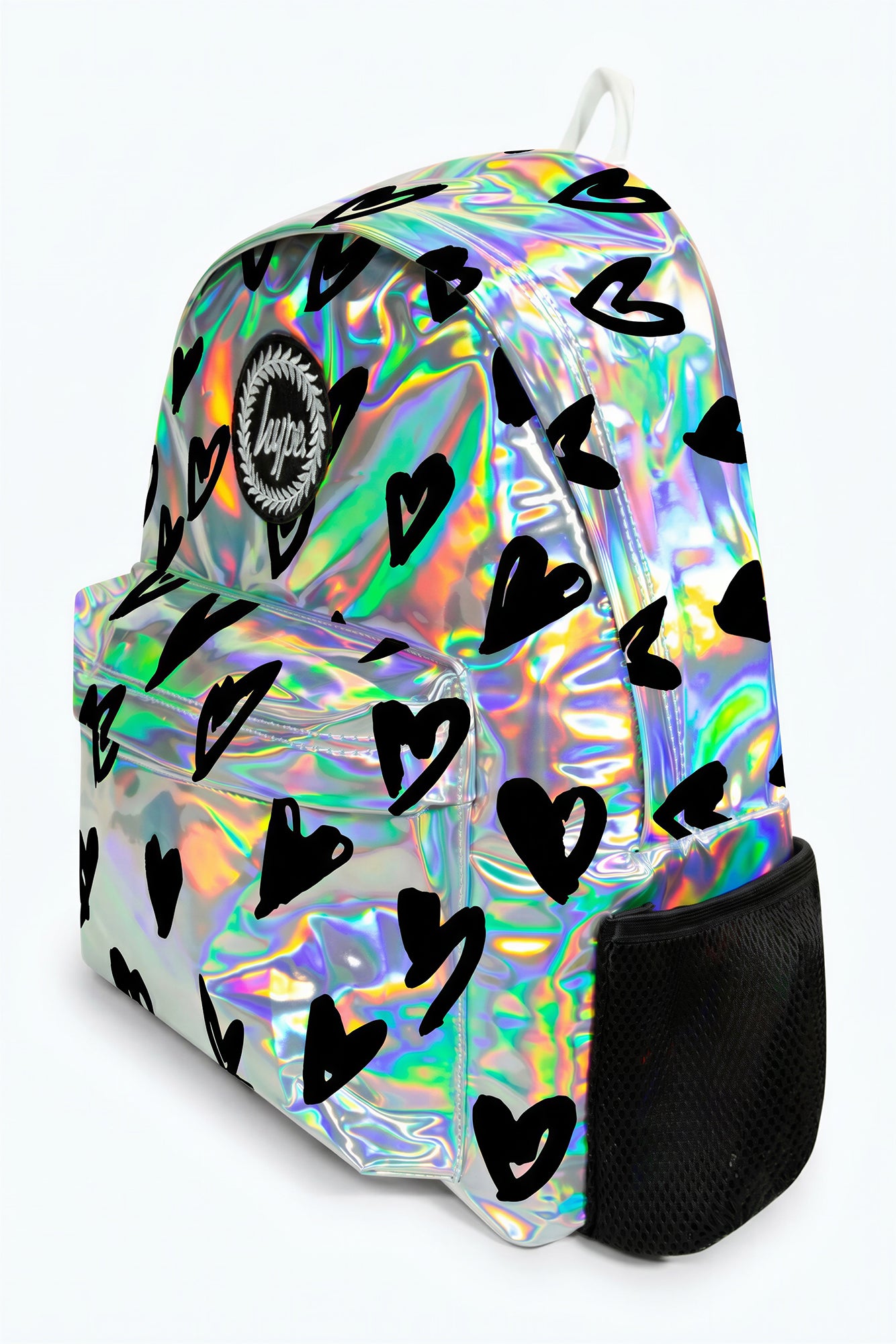 Hype Girls Holographic Scribble Hearts Backpack