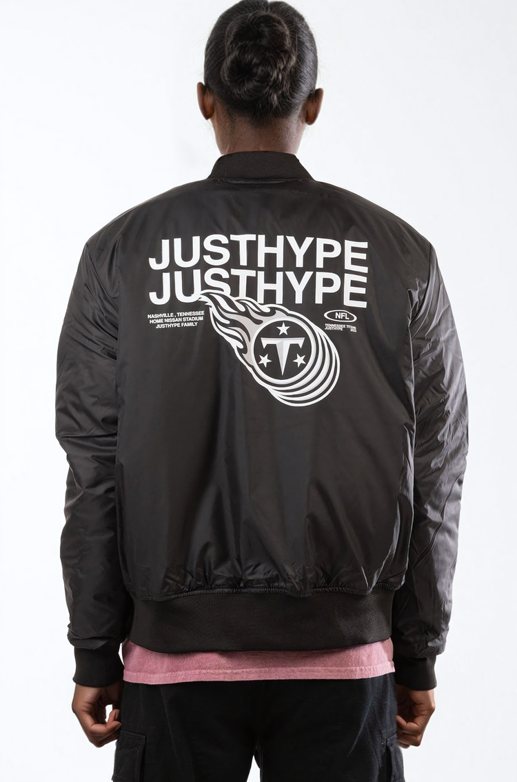 NFL X HYPE ADULTS BLACK TENNESSEE TITANS JACKET