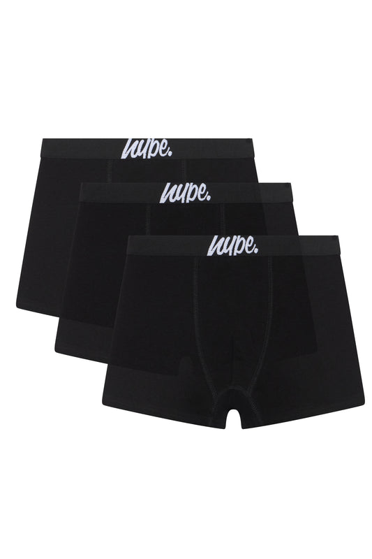 Hype Boys Black 3-Pack Boxers