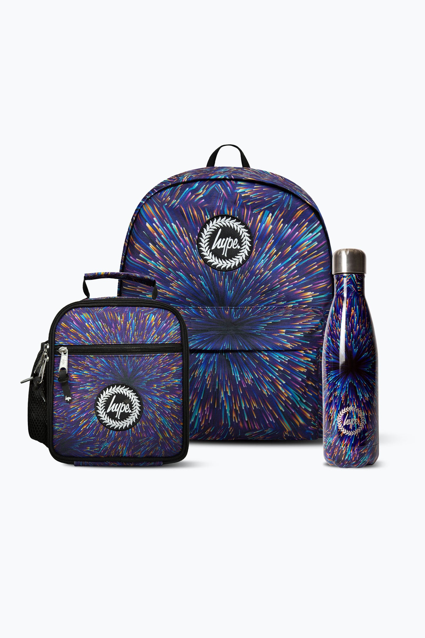 Hype Boys Multicoloured Lightspeed Backpack, Lunch Bag & Bottle Bundle