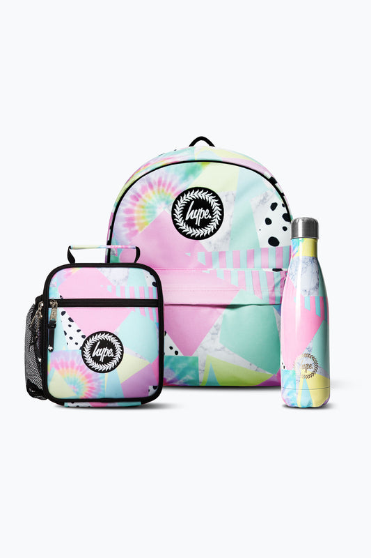 Hype Girls Pink Pastel Collage Lunch Bag & Bottle Bundle