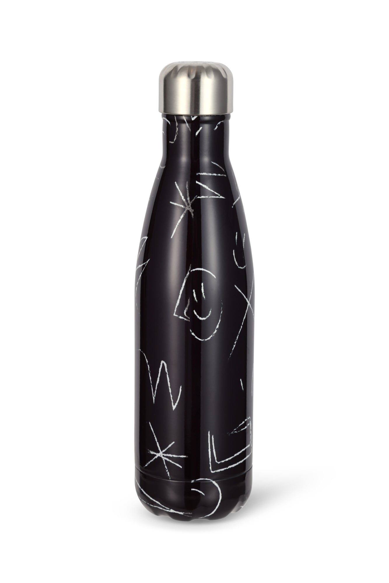 Hype Unisex Black Scribble Thermal Water Bottle