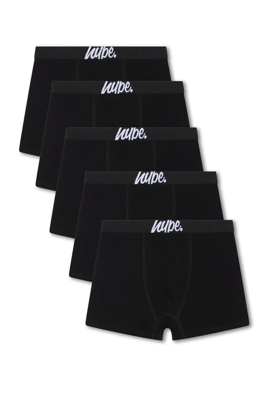Hype Boys Black 5-Pack Boxers
