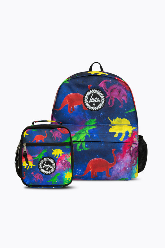 Hype Boys Multicoloured Space Dinosaurs Backpack & Lunch Bag Bundle