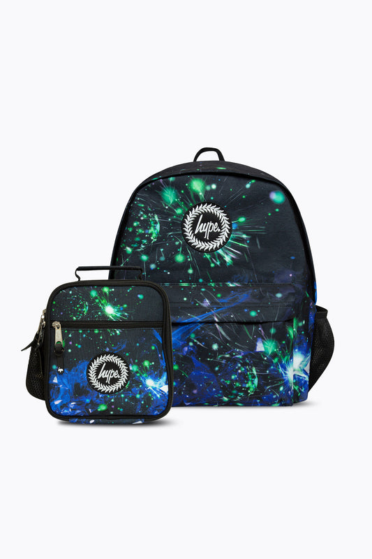 Hype Boys Black Cosmos Backpack & Lunch Bag Bundle