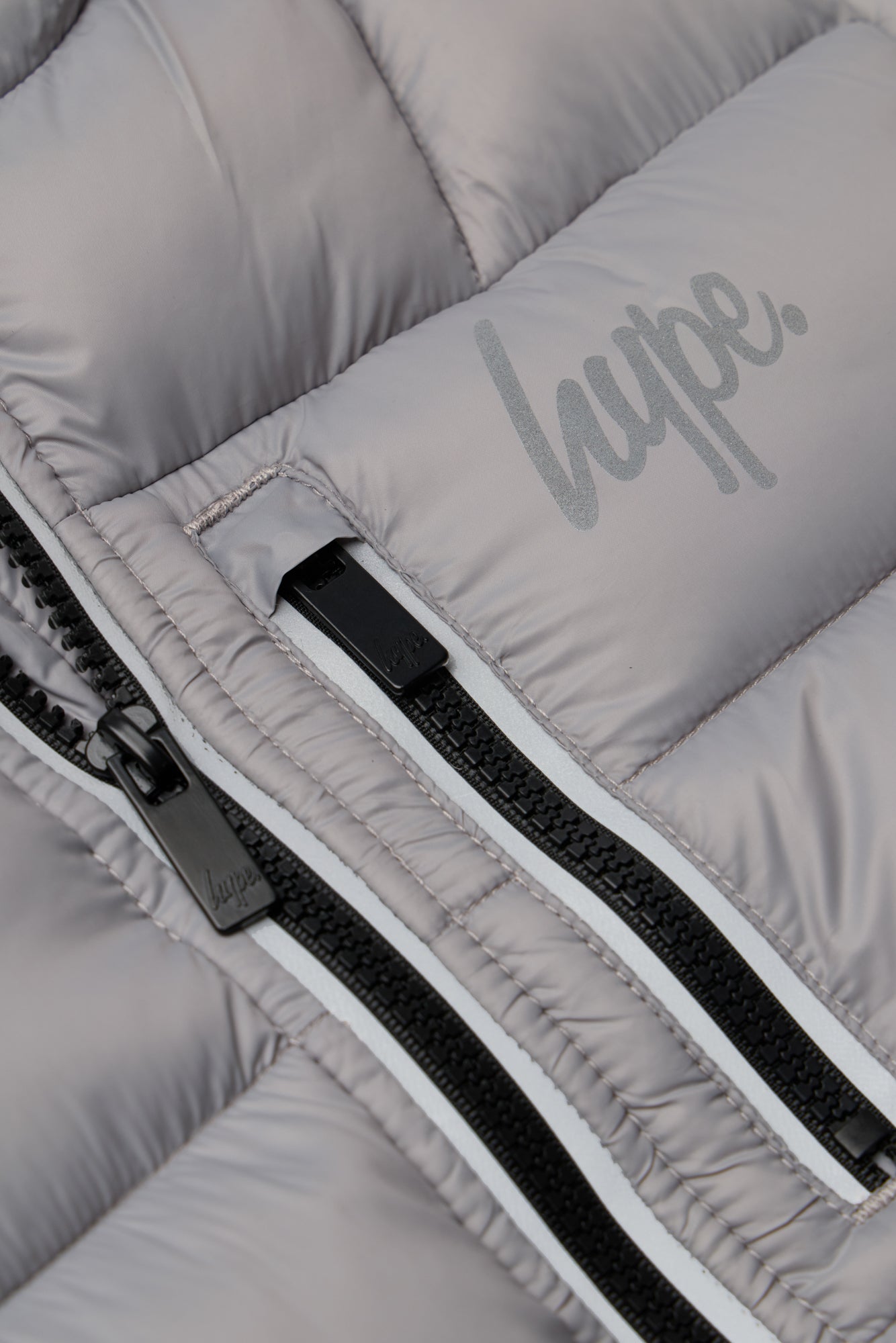 Hype Kids Grey Padded Reflective Jacket