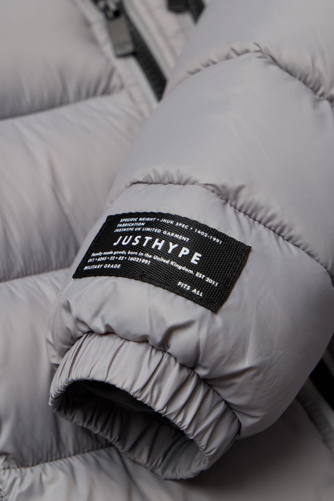 Hype Kids Grey Padded Reflective Jacket