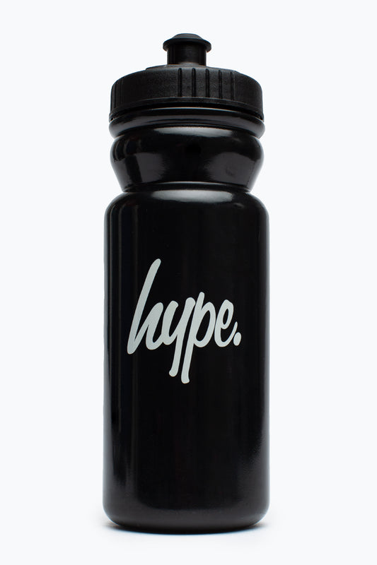 Hype Kids Black Plastic Water Bottle