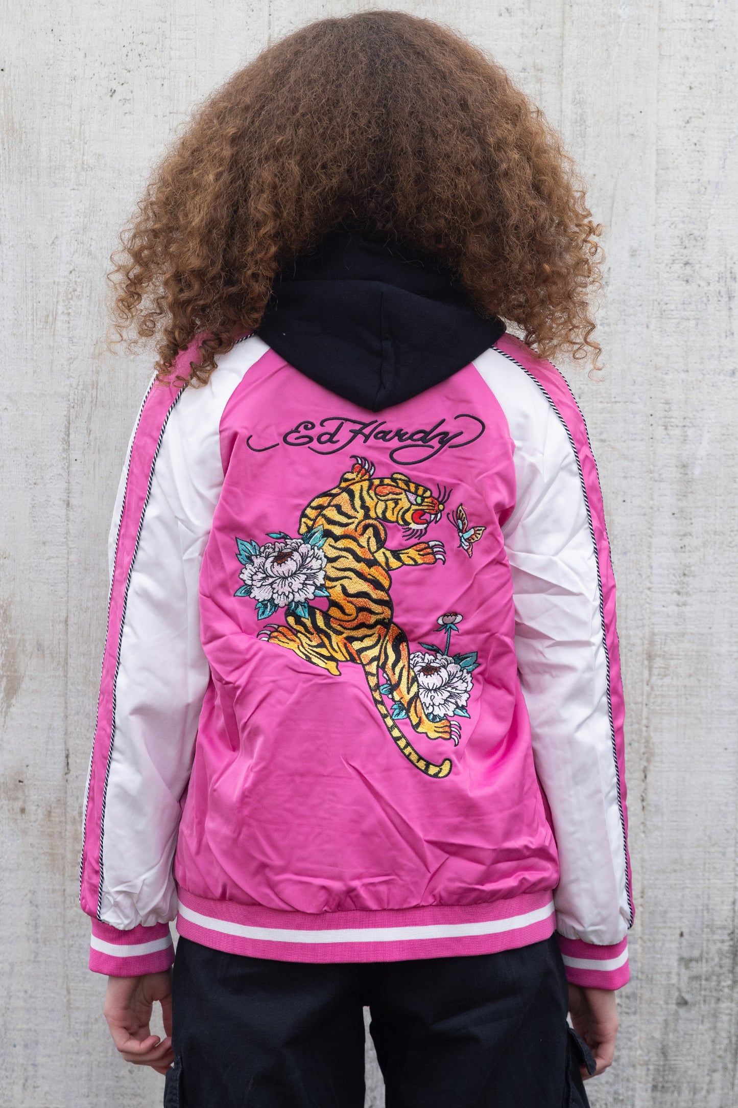 Hype X Ed Hardy Girls Pink Tiger Souvenir Jacket