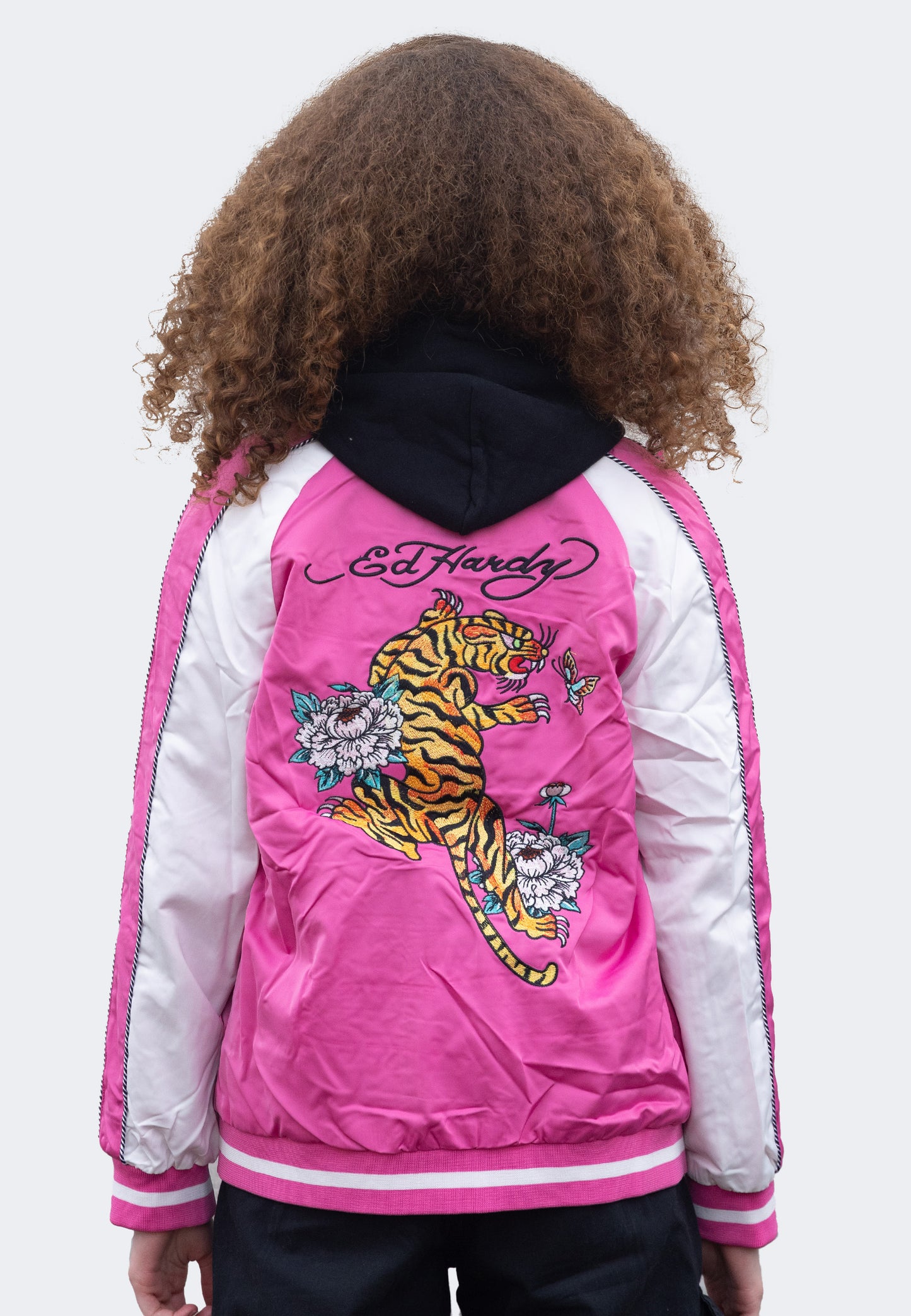 Hype X Ed Hardy Girls Pink Tiger Souvenir Jacket