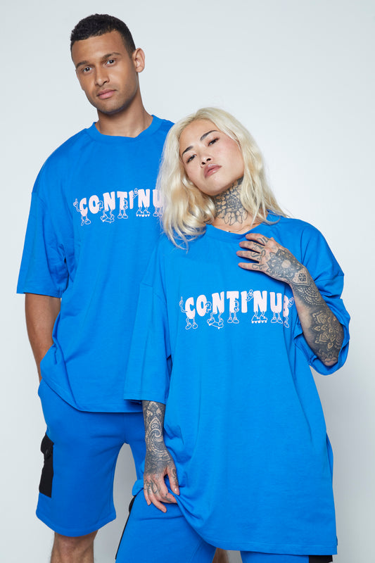 Continu8 Unisex Cobalt Novelty Boxy T-Shirt