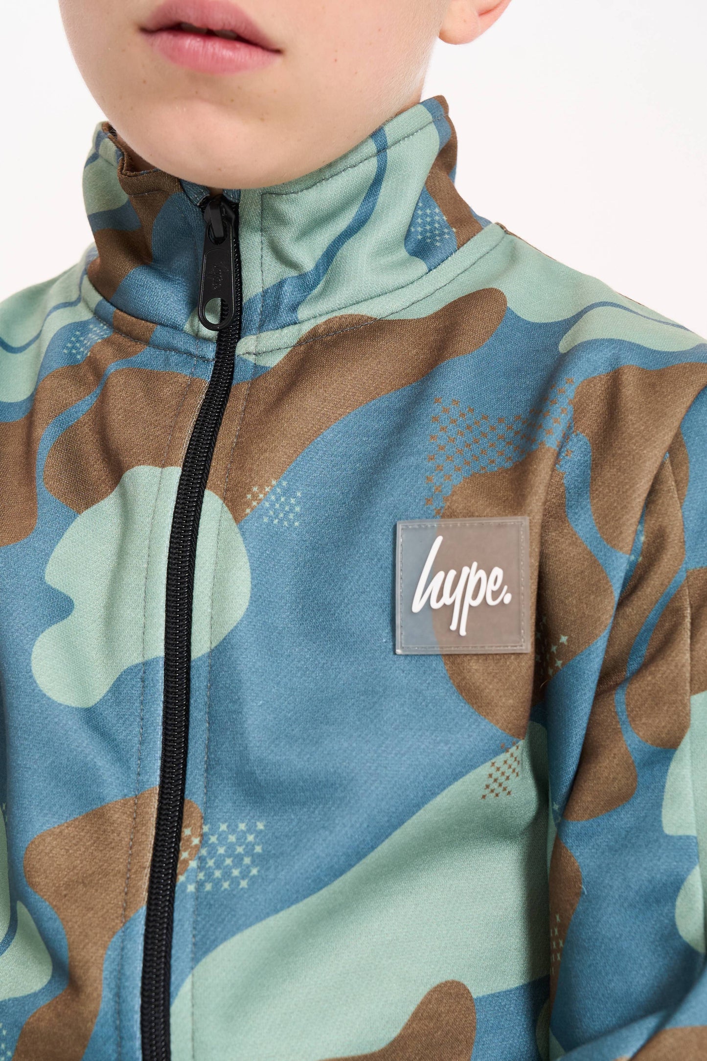 Hype Boys Contour Camo Zip Fleece