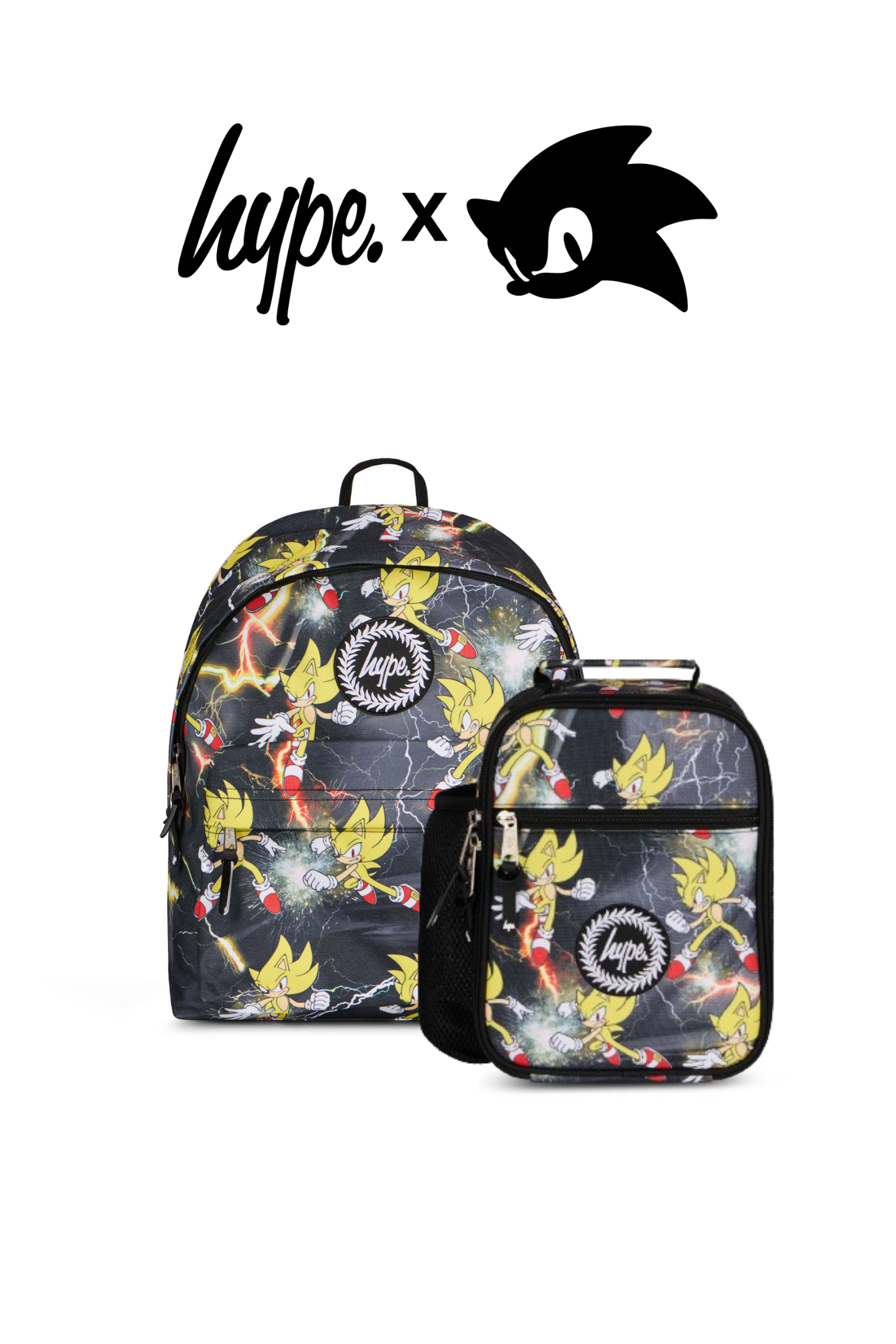 Hype x Sonic The Hedgehog™ Yellow Super Super Sonic Backpack & Lunch Bag Bundle