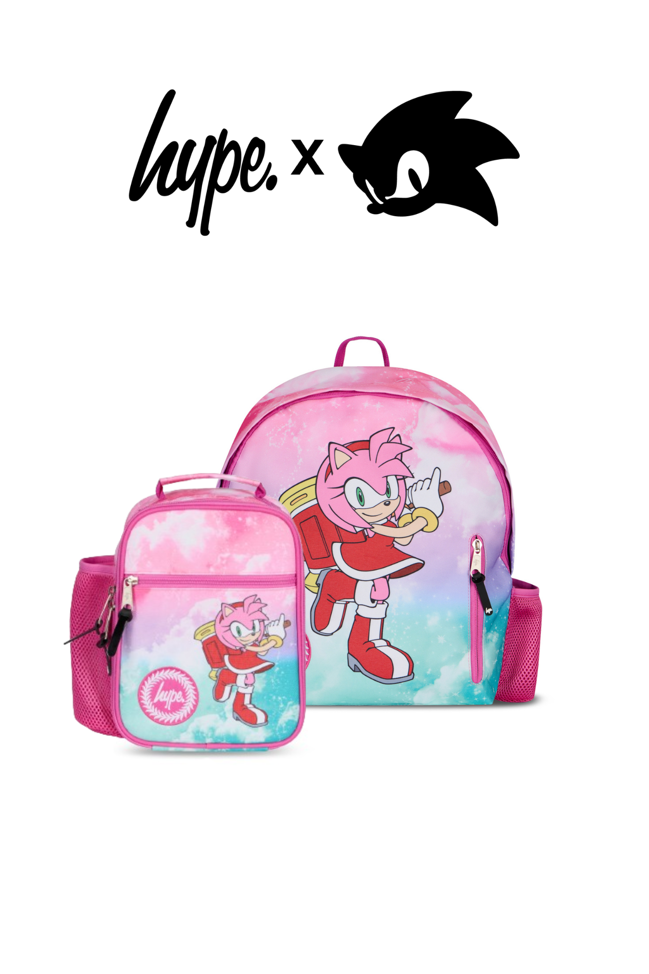 Hype x Sonic The Hedgehog™ Pink Have No Fear Backpack & Lunch Bag Bund ...
