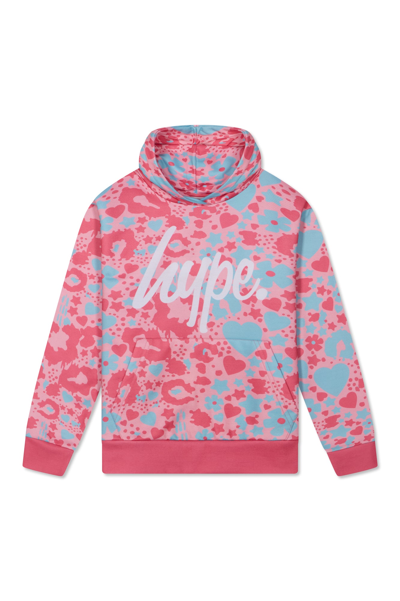Hype Girls Pink Ditsy Hoodie