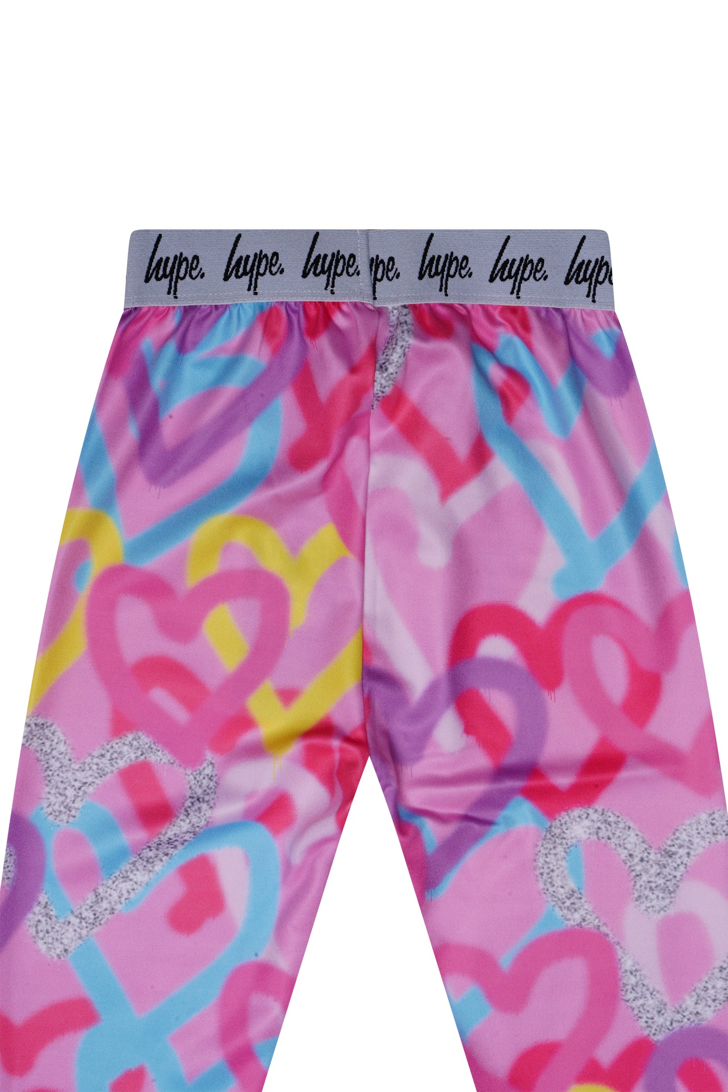 Hype Girls Pink Graffiti Hearts Legging