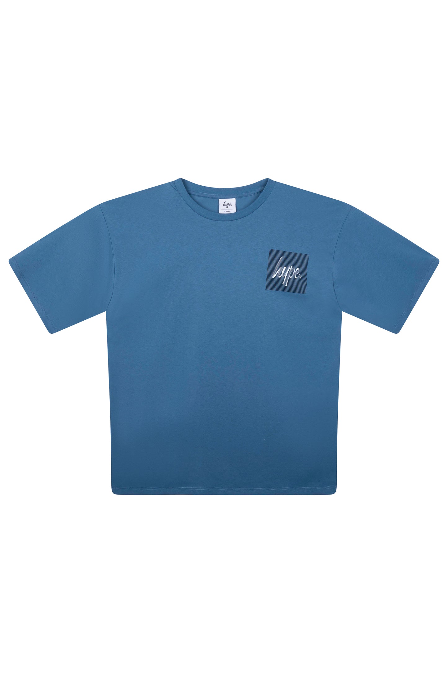 Hype Boys Blue Square Line Script T-Shirt