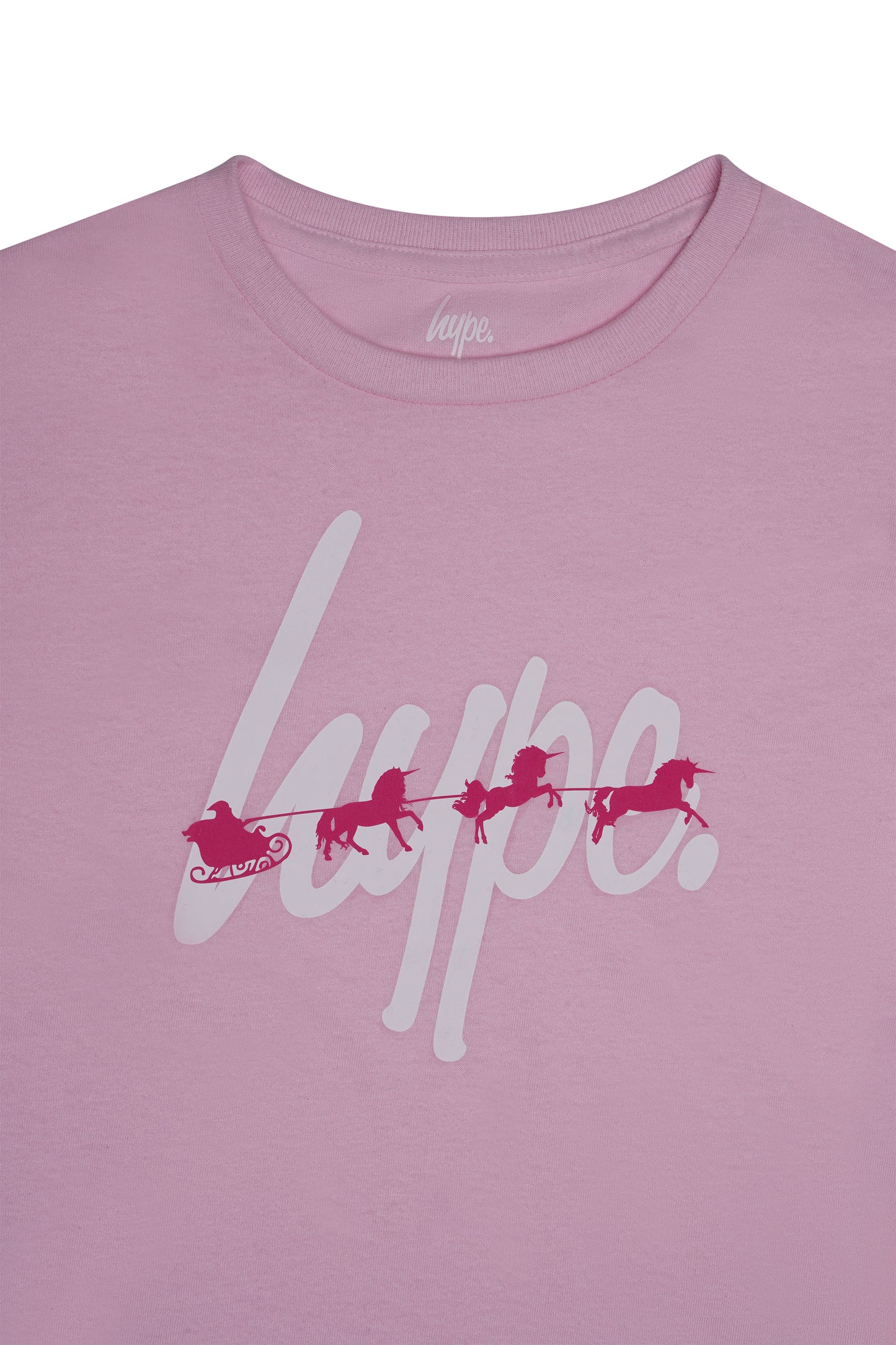 Hype Kids Pink Unicorn Sleigh T-Shirt