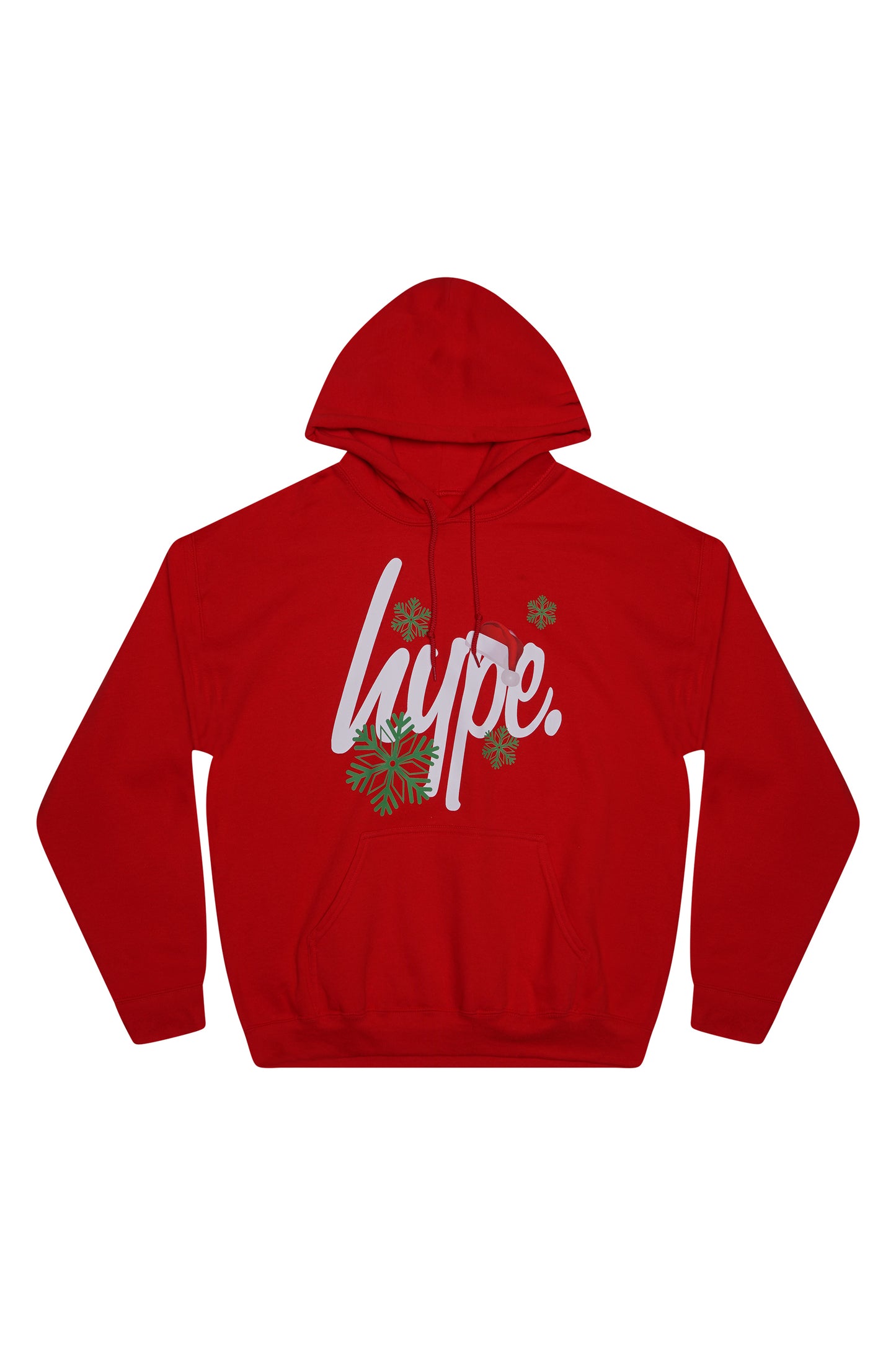 Hype Adults Red Christmas Script Hoodie