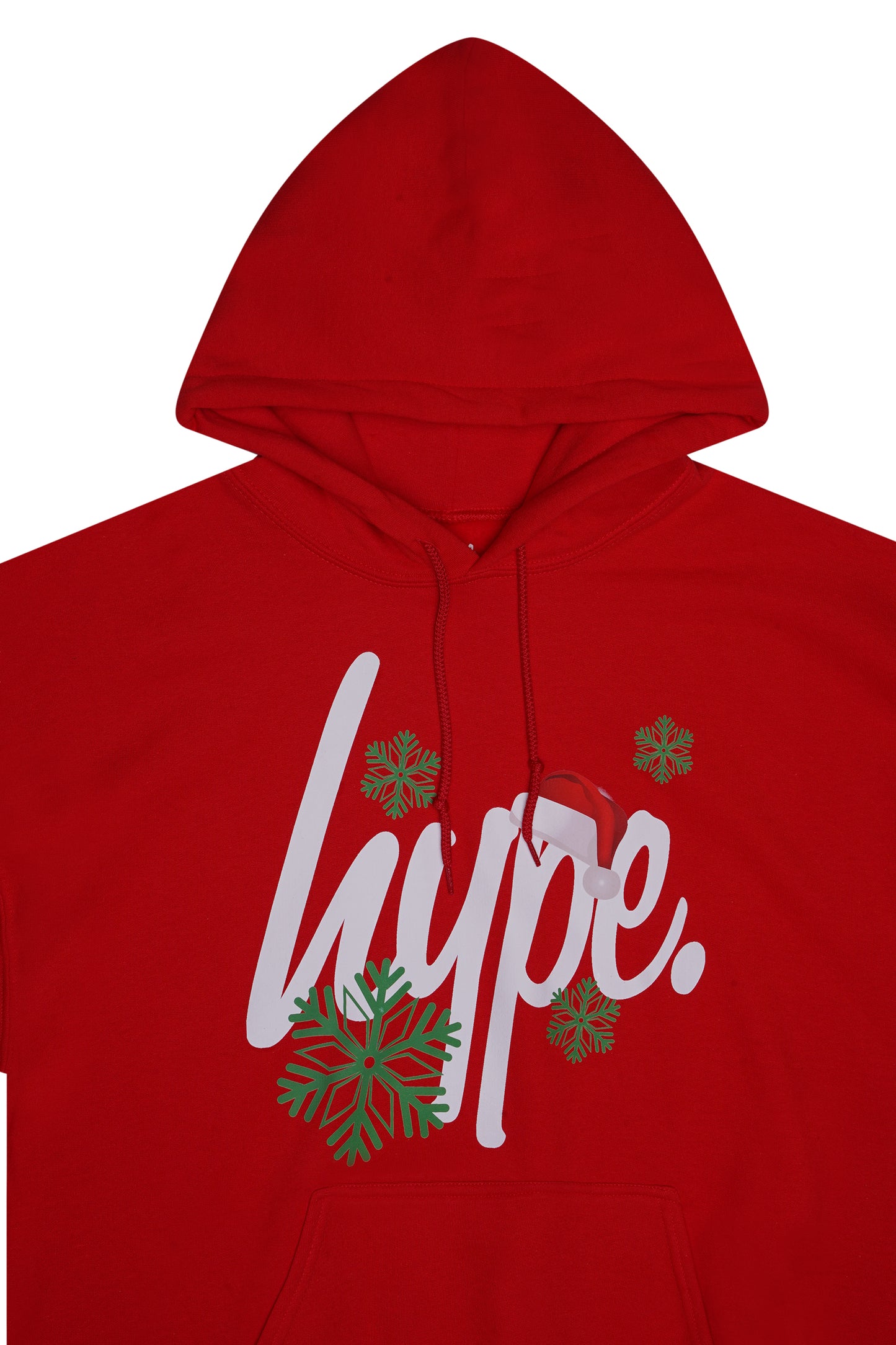 Hype Adults Red Christmas Script Hoodie