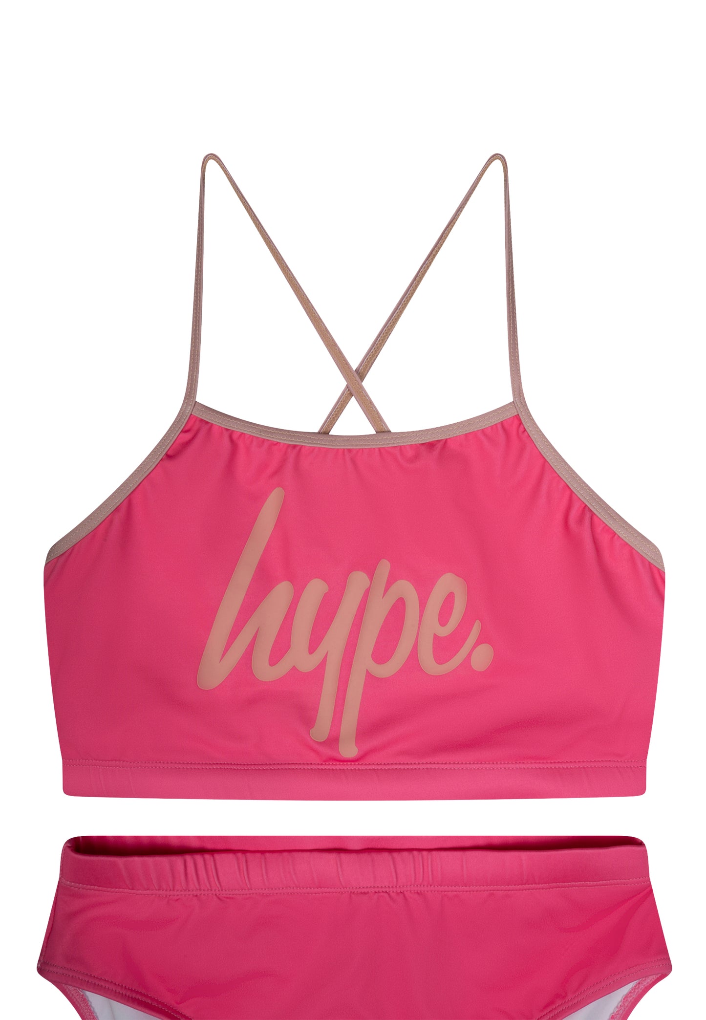 Hype Girls Pink Script Swimsuit