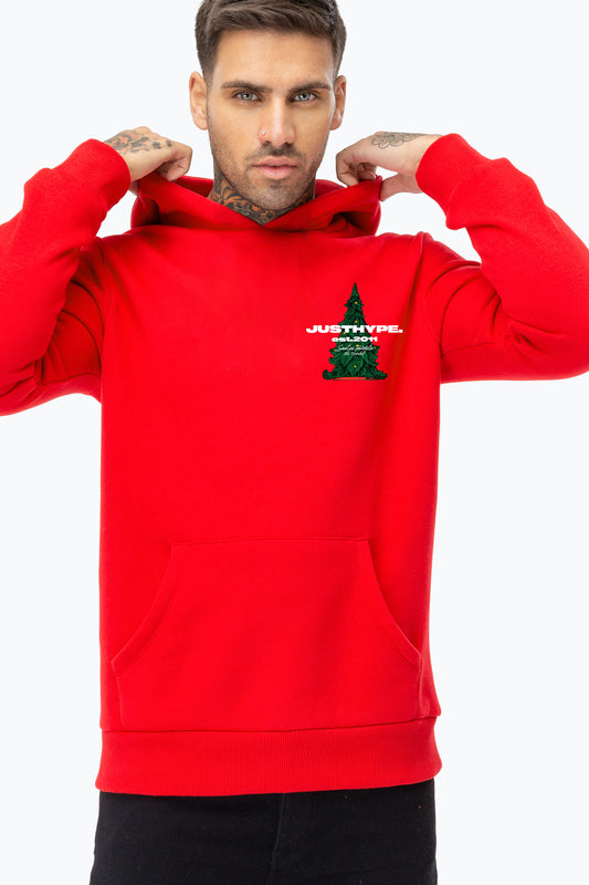 HYPE ADULTS RED XMAS SANTA'S FAVOURITE HOODIE
