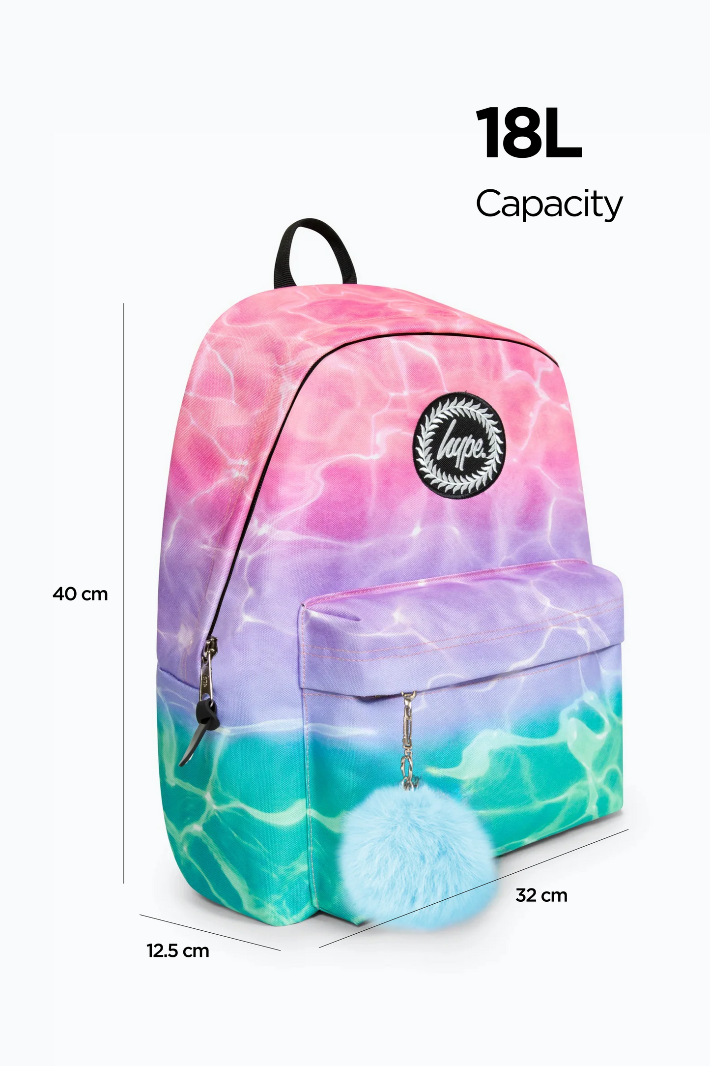 Hype Girls Pink/Turquoise Pastel Pool Backpack & Lunch Bag Bundle