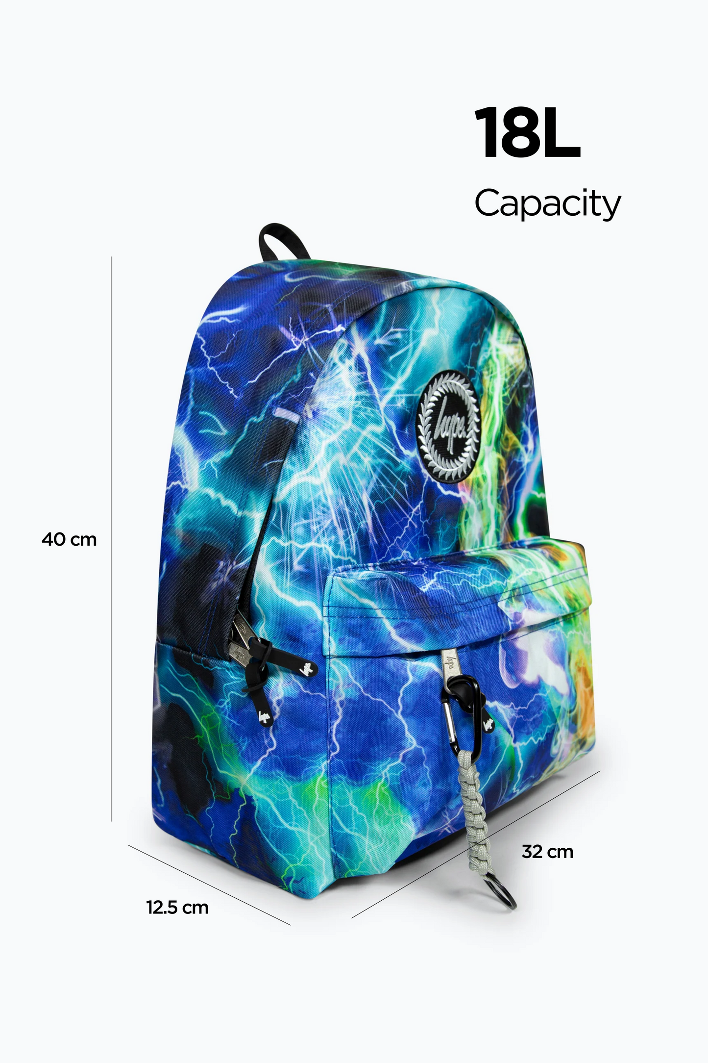Hype Boys Blue Lightning Storm Backpack, Lunchbag & Bottle Bundle