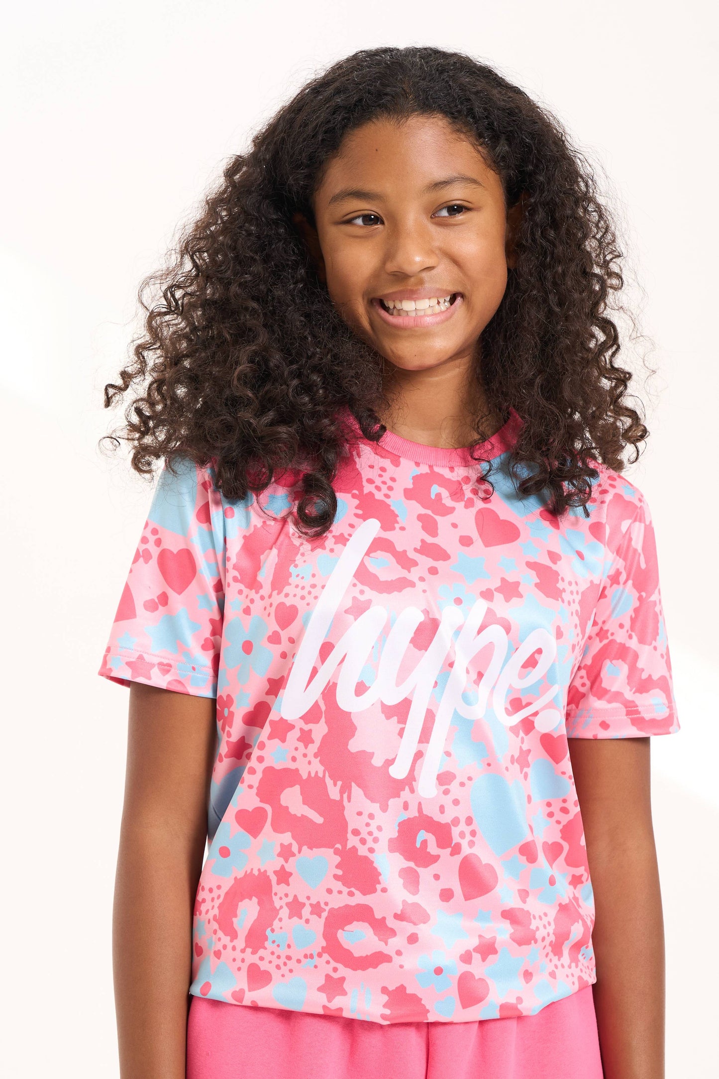 Hype Girls Pink Ditsy T-Shirt