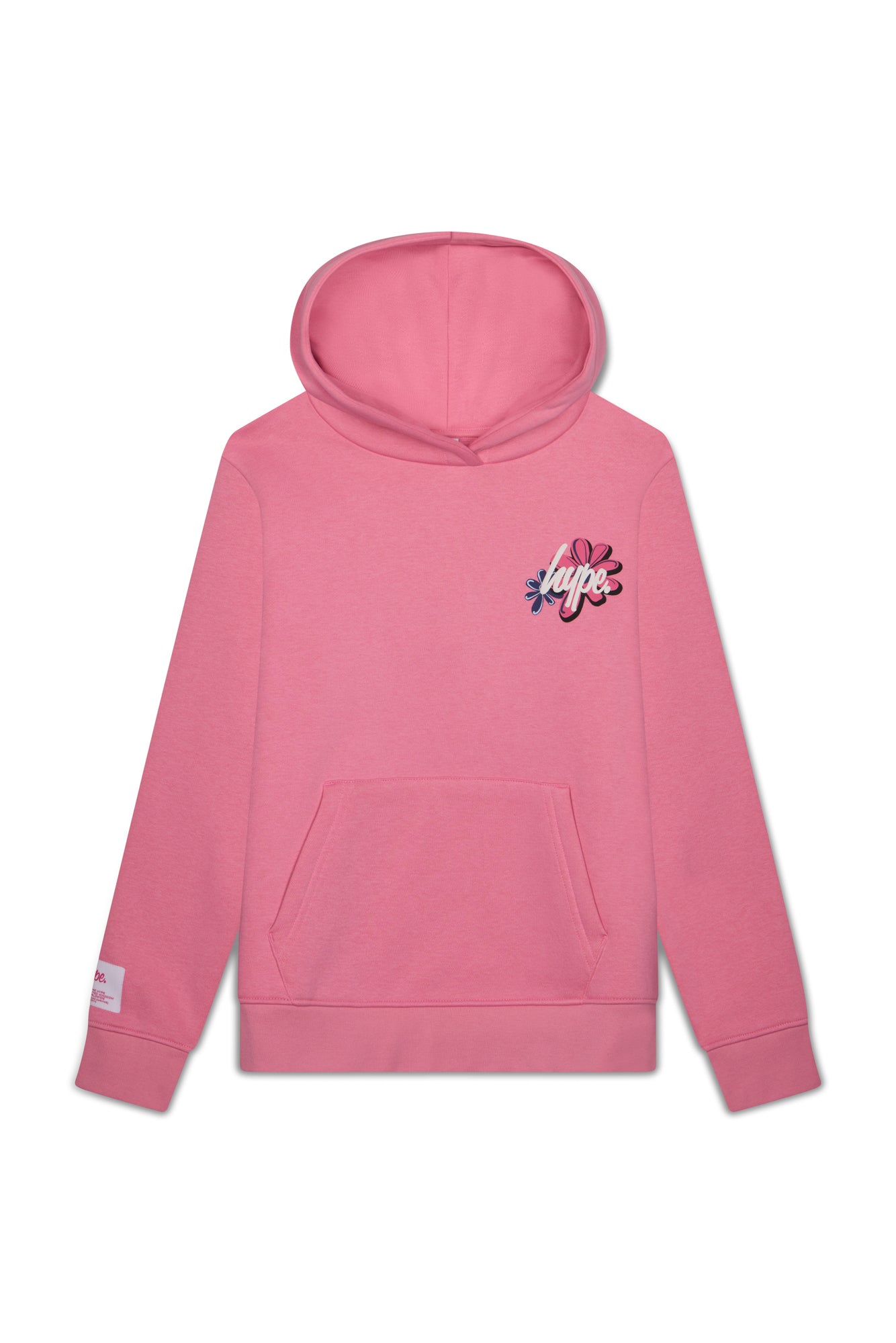 Hype Girls Pink Flower Type Hoodie