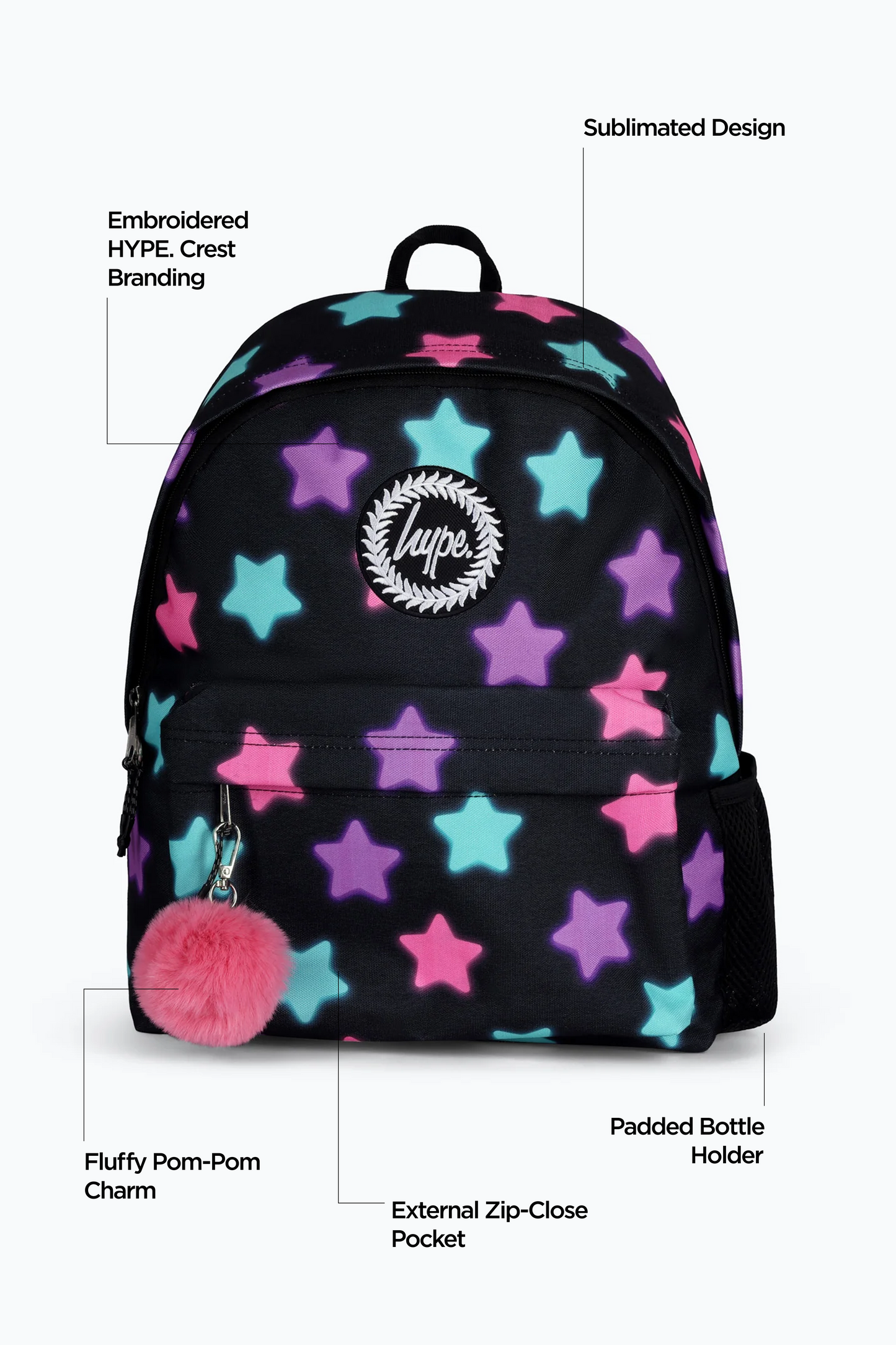 hype mini backpack uk Girls Iconic Pastel Collage Multicolour hype Boys Multi Jungle Dinosaur