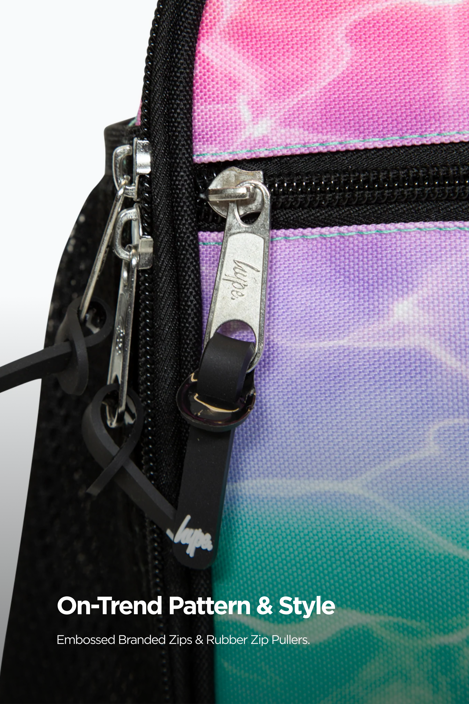 Hype Girls Pink/Turquoise Pastel Pool Backpack & Lunch Bag Bundle