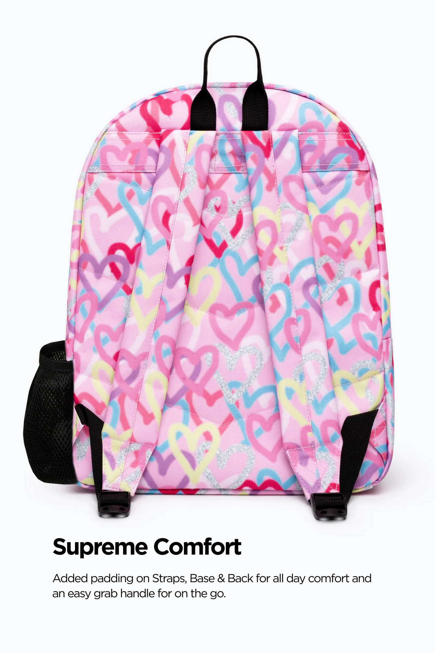 Hype Girls Pink Graffiti Hearts Iconic Backpack