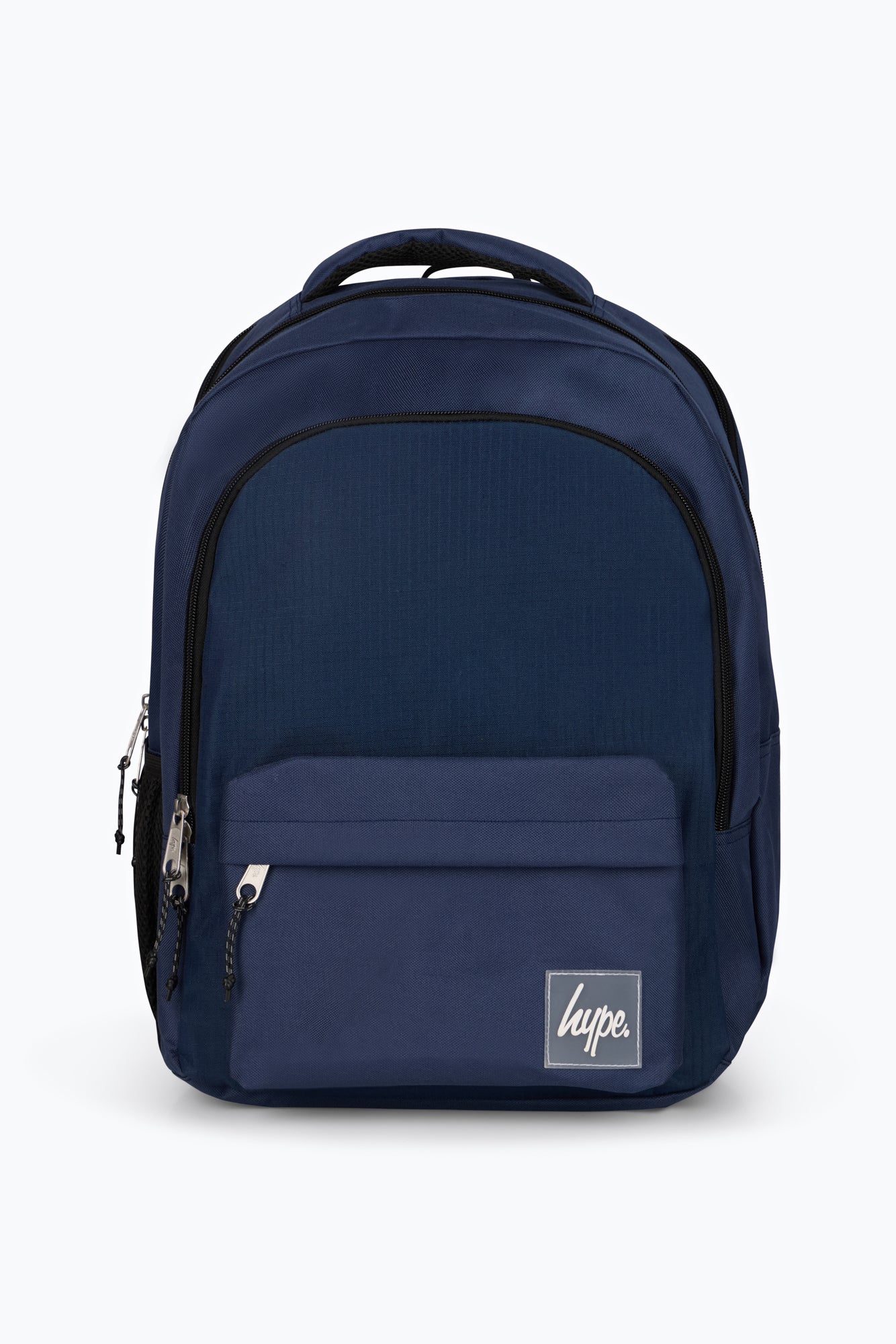 Hype Kids Navy Square Rubber Multi Pocket Backpack