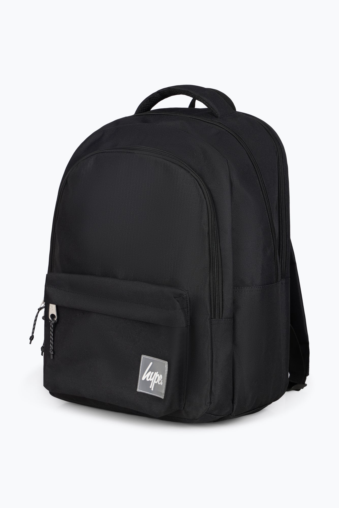 Hype Kids Black Square Rubber Multi Pocket Backpack