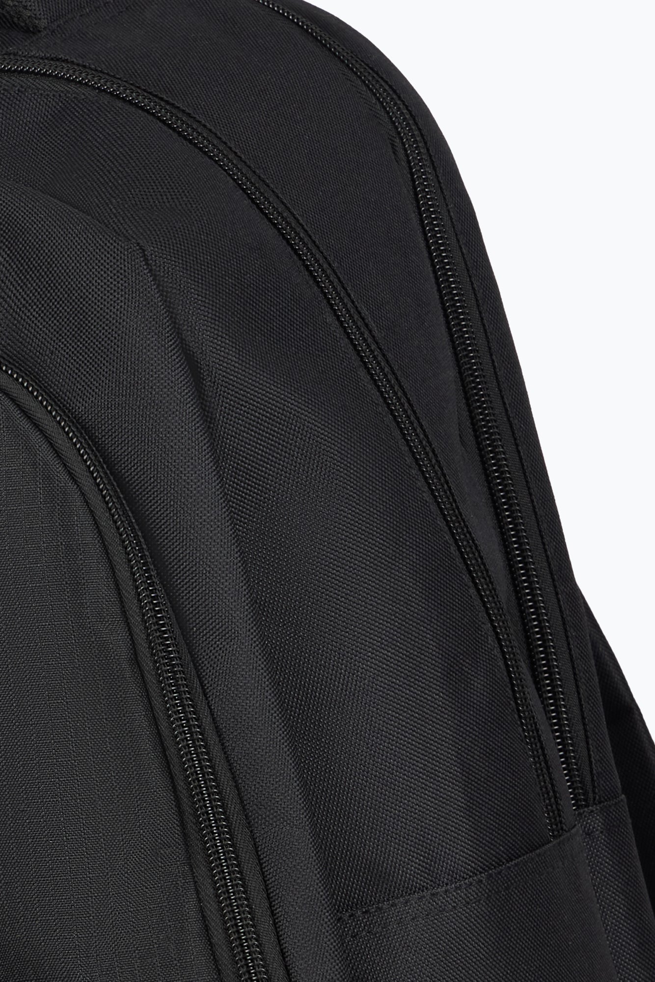 Hype Kids Black Square Rubber Multi Pocket Backpack