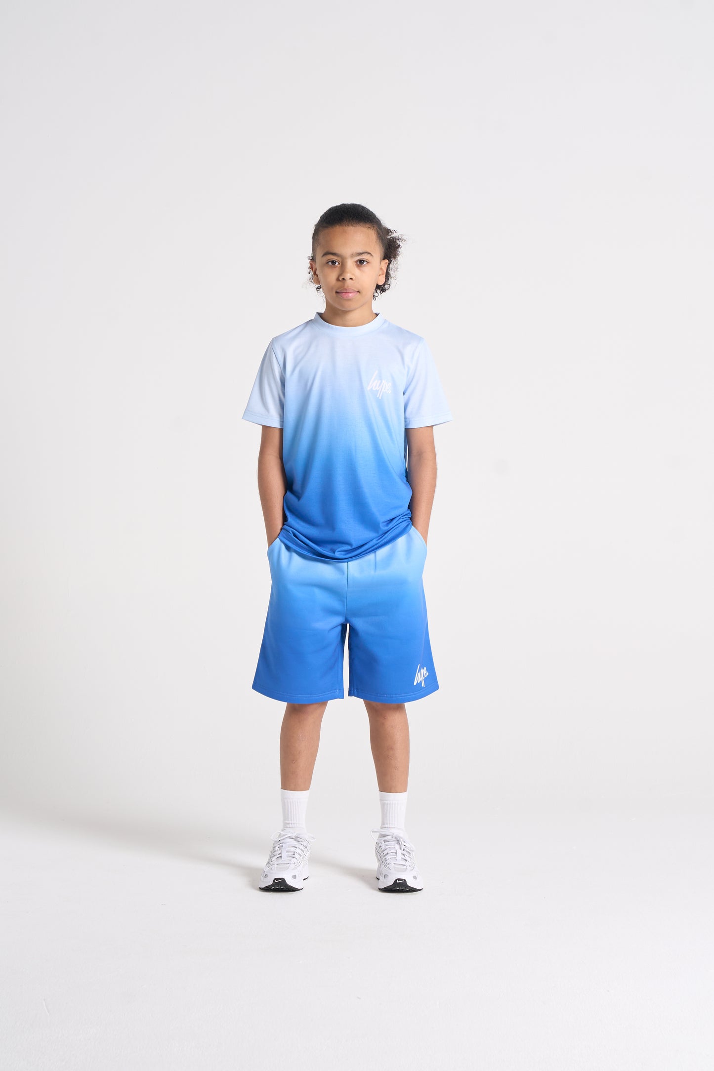 Hype Boys Blue Fade T-Shirt & Shorts Set