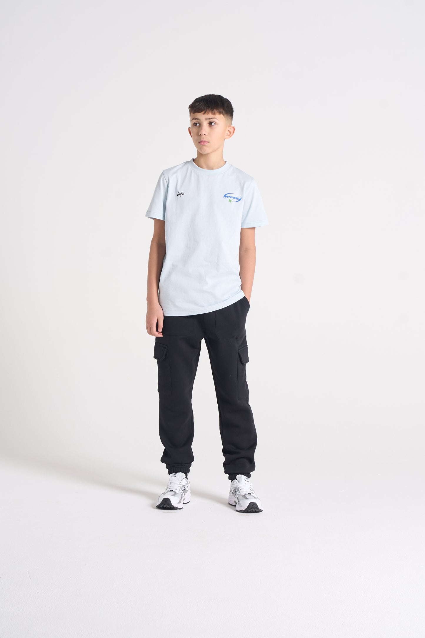 Hype Boys Black Cargo Pocket Joggers