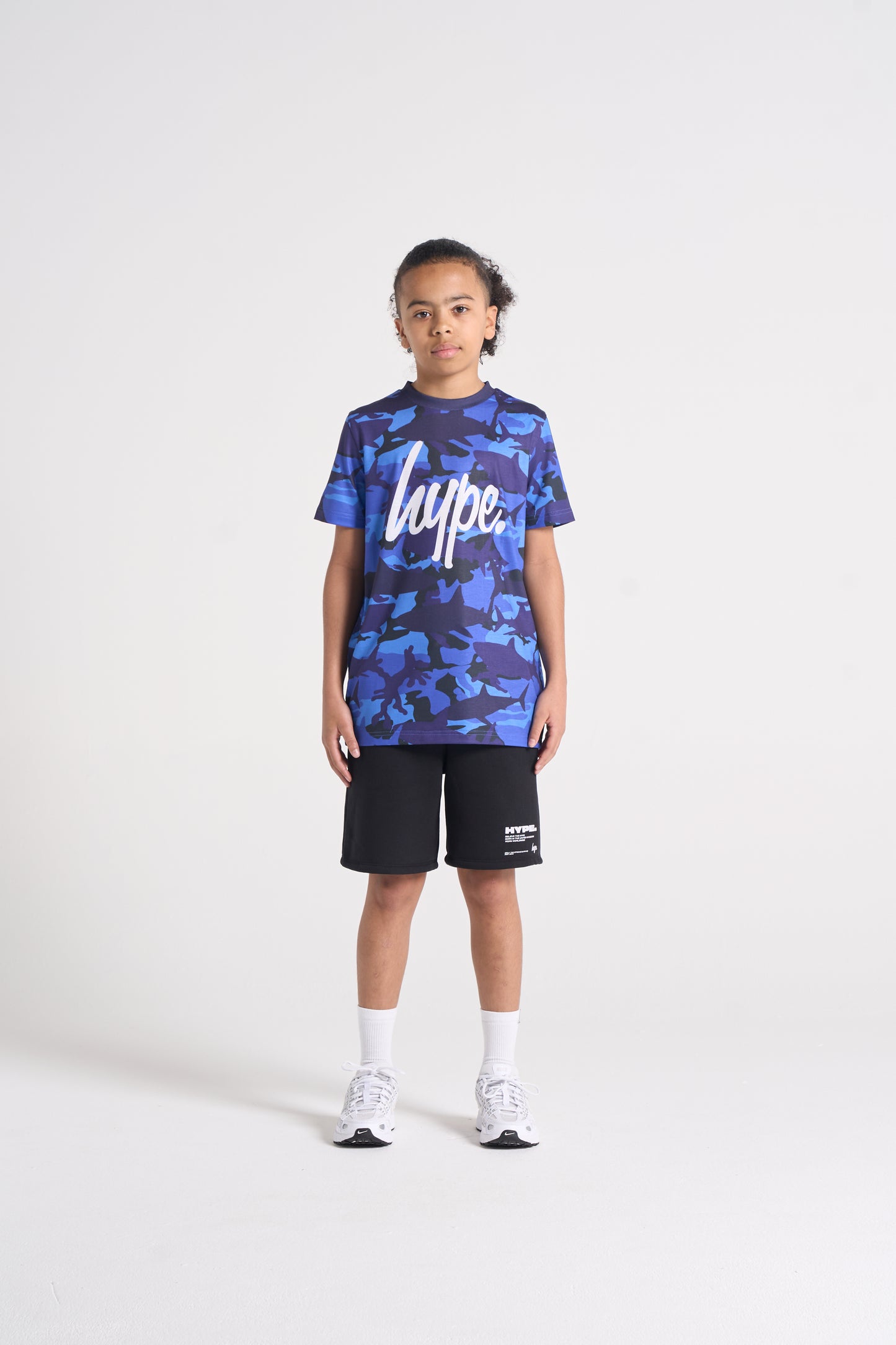 Hype Boys Navy Jaws Camouflage T-Shirt