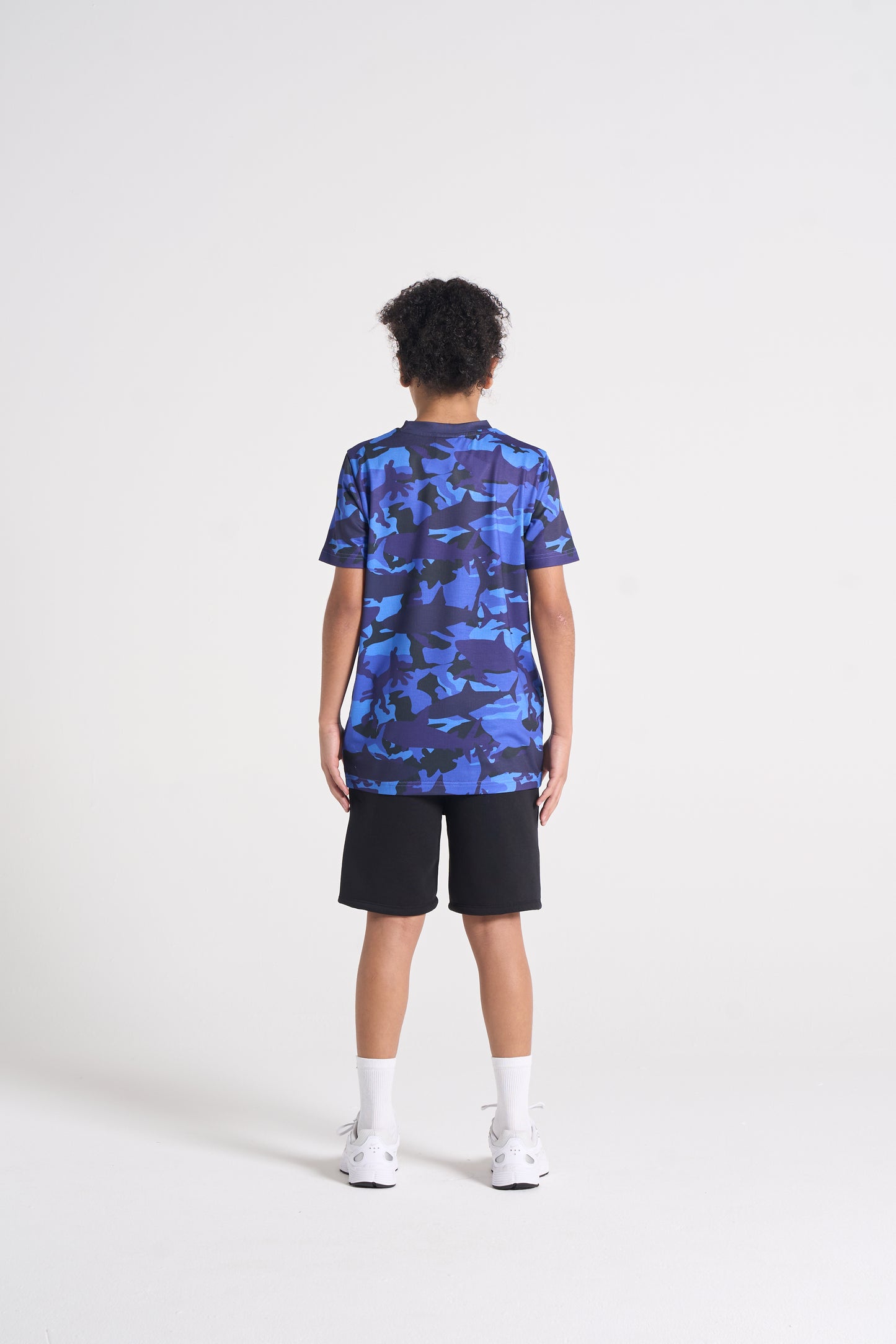 Hype Boys Navy Jaws Camouflage T-Shirt
